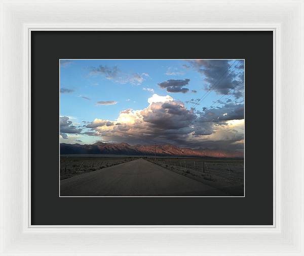 Summer Storm Sunset Crestone - Framed Print