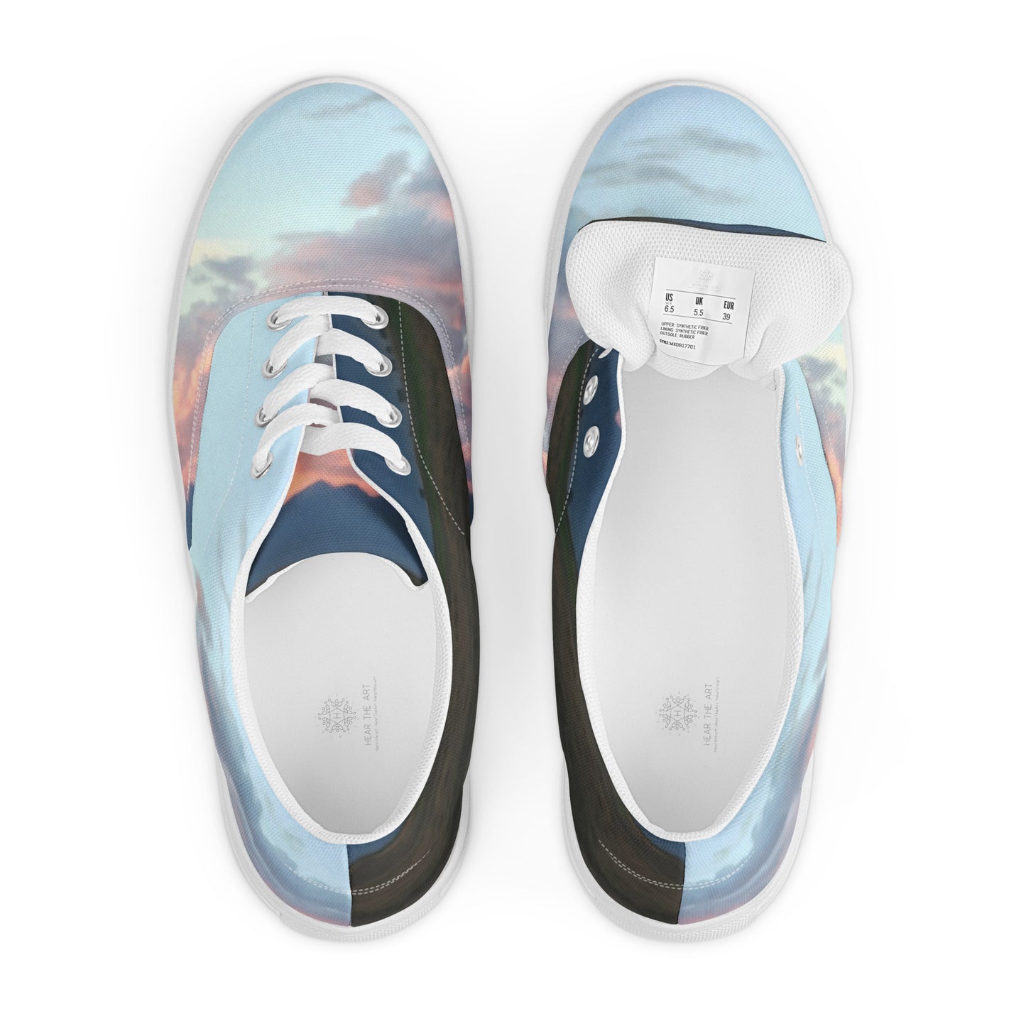 FEMME LACE-UP CANVAS SHOES : CLOUDS BEFORE DUSK (CONTRAST)