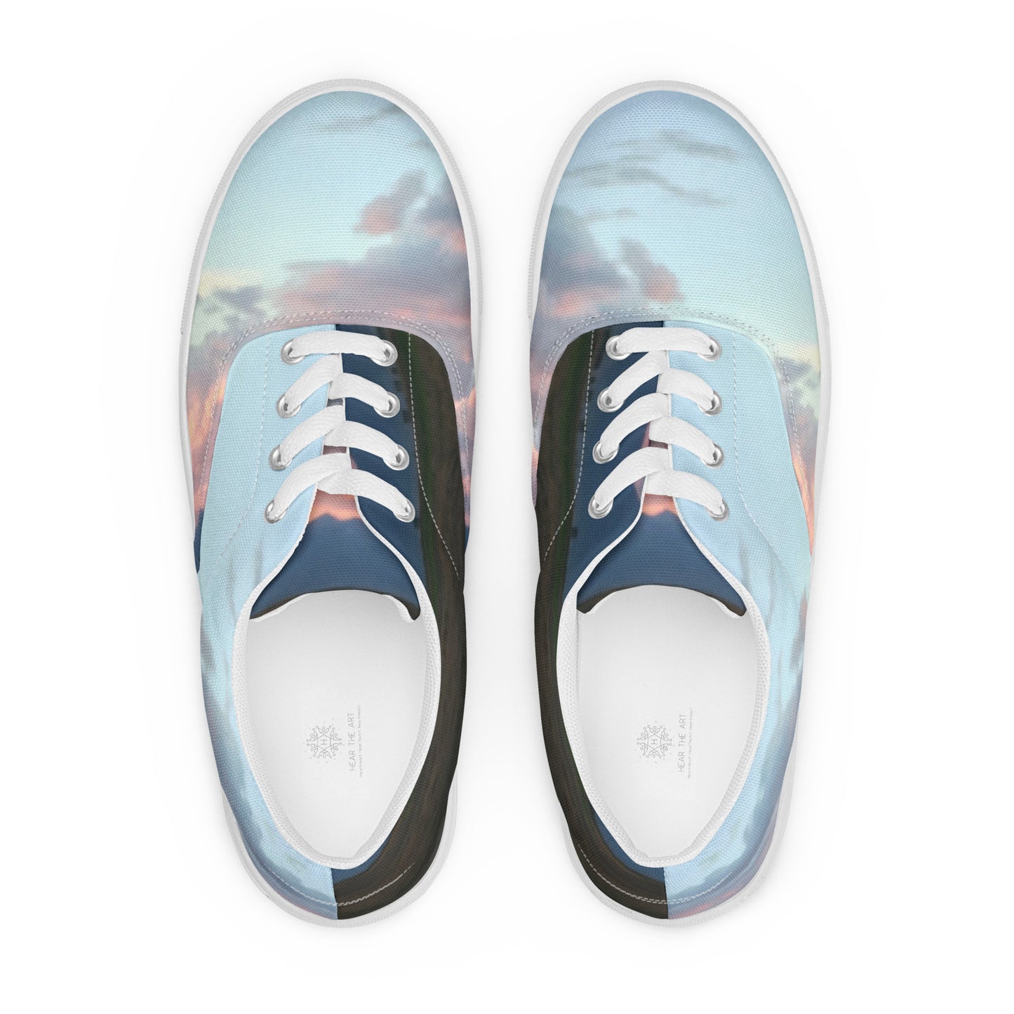 FEMME LACE-UP CANVAS SHOES : CLOUDS BEFORE DUSK (CONTRAST)