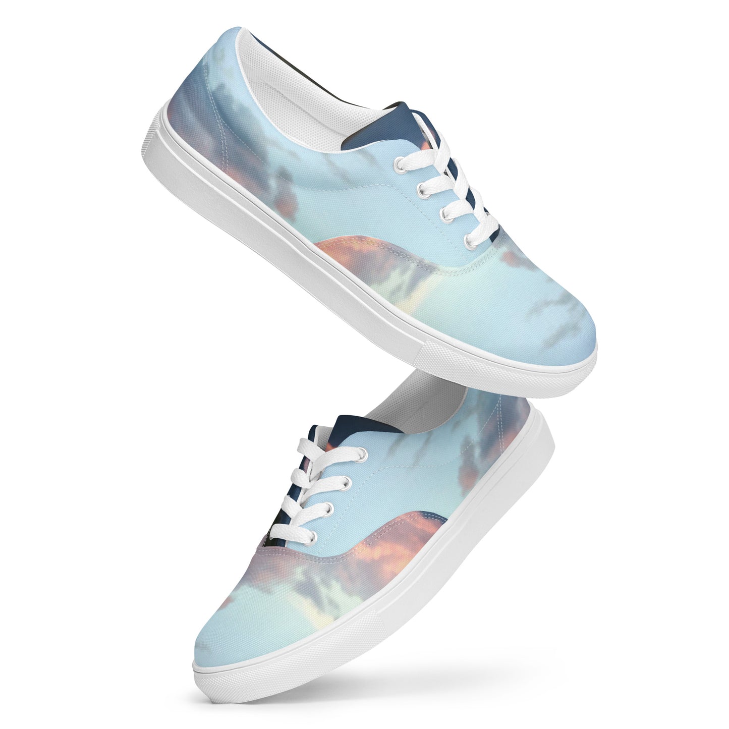 FEMME LACE-UP CANVAS SHOES : CLOUDS BEFORE DUSK (CONTRAST)