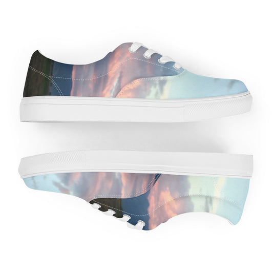 FEMME LACE-UP CANVAS SHOES : CLOUDS BEFORE DUSK (SKIES)