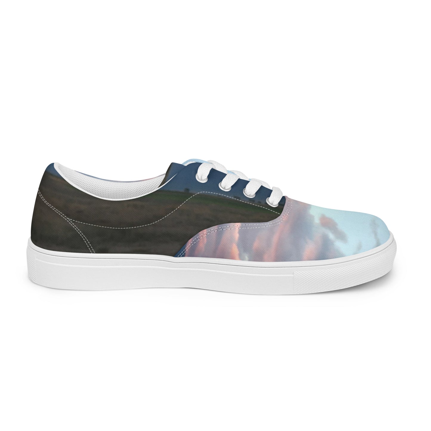 FEMME LACE-UP CANVAS SHOES : CLOUDS BEFORE DUSK (CONTRAST)