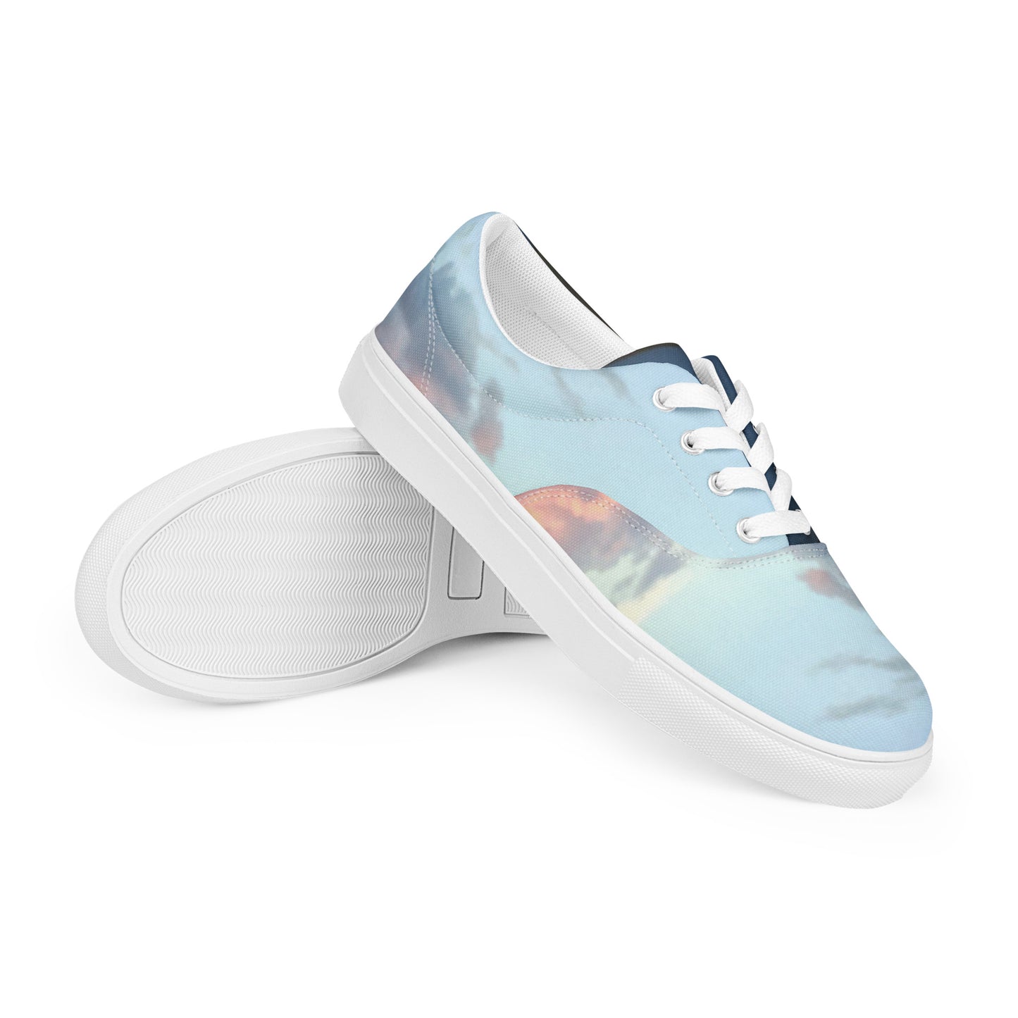 FEMME LACE-UP CANVAS SHOES : CLOUDS BEFORE DUSK (CONTRAST)