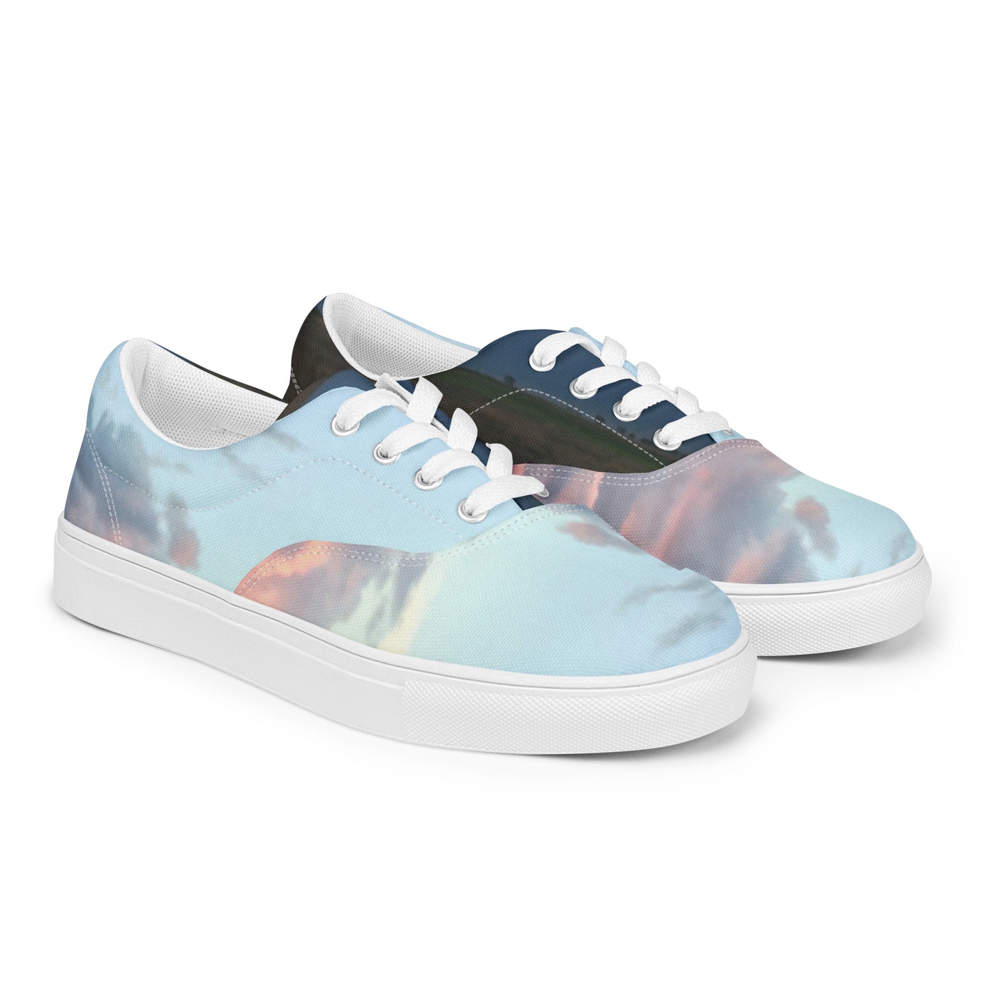 FEMME LACE-UP CANVAS SHOES : CLOUDS BEFORE DUSK (CONTRAST)