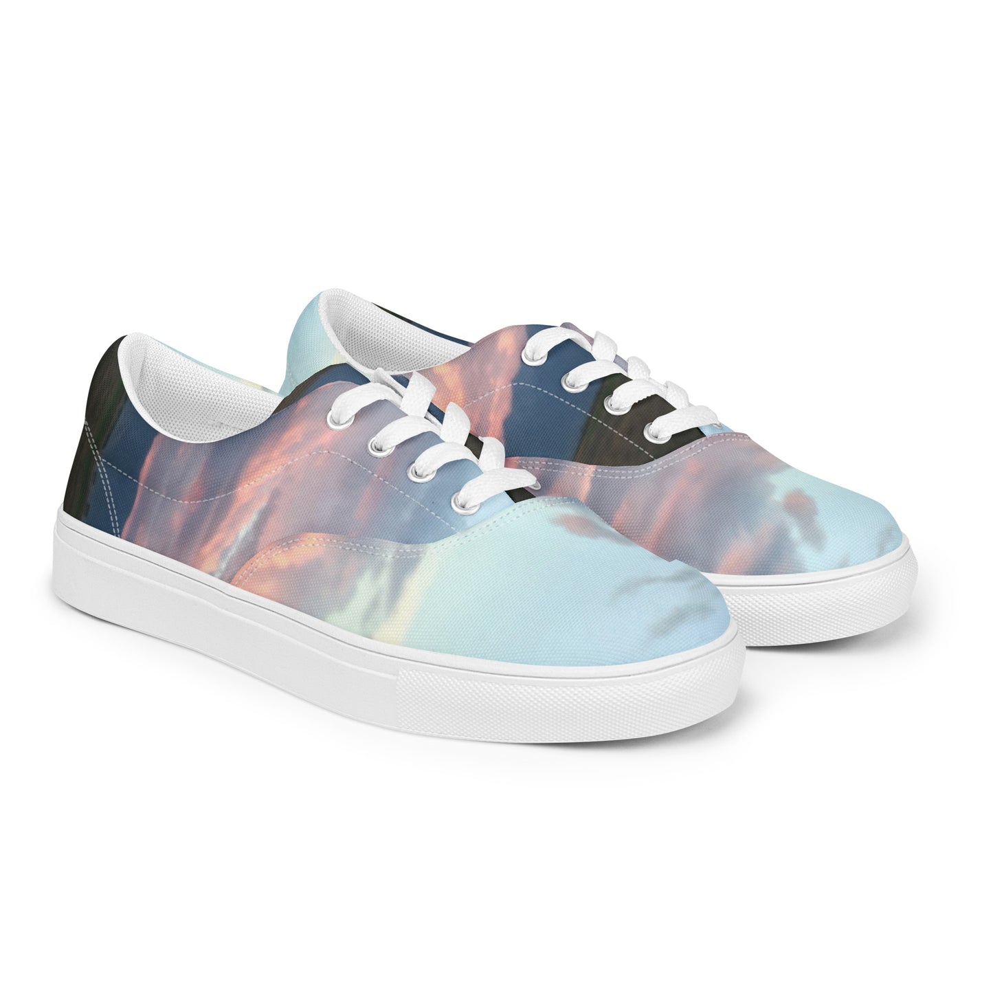 FEMME LACE-UP CANVAS SHOES : CLOUDS BEFORE DUSK (SKIES)