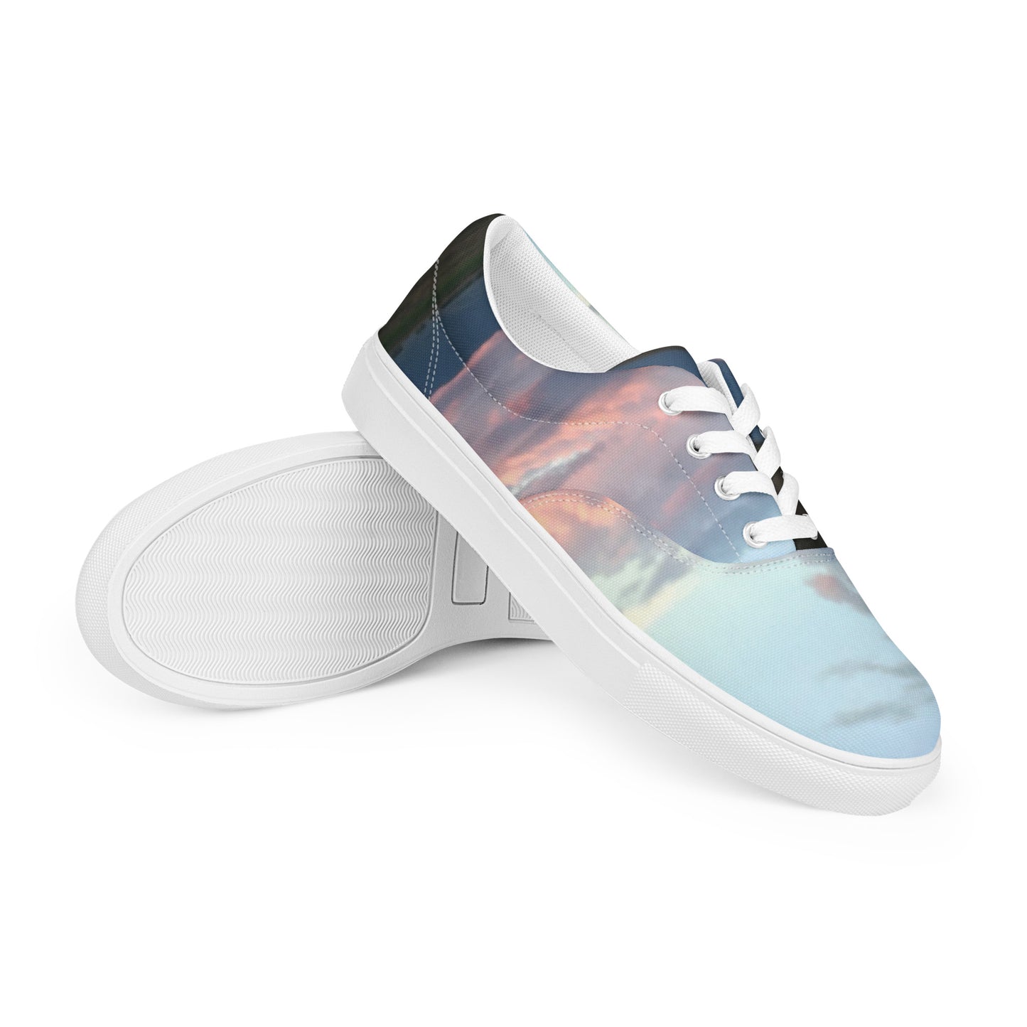 FEMME LACE-UP CANVAS SHOES : CLOUDS BEFORE DUSK (SKIES)