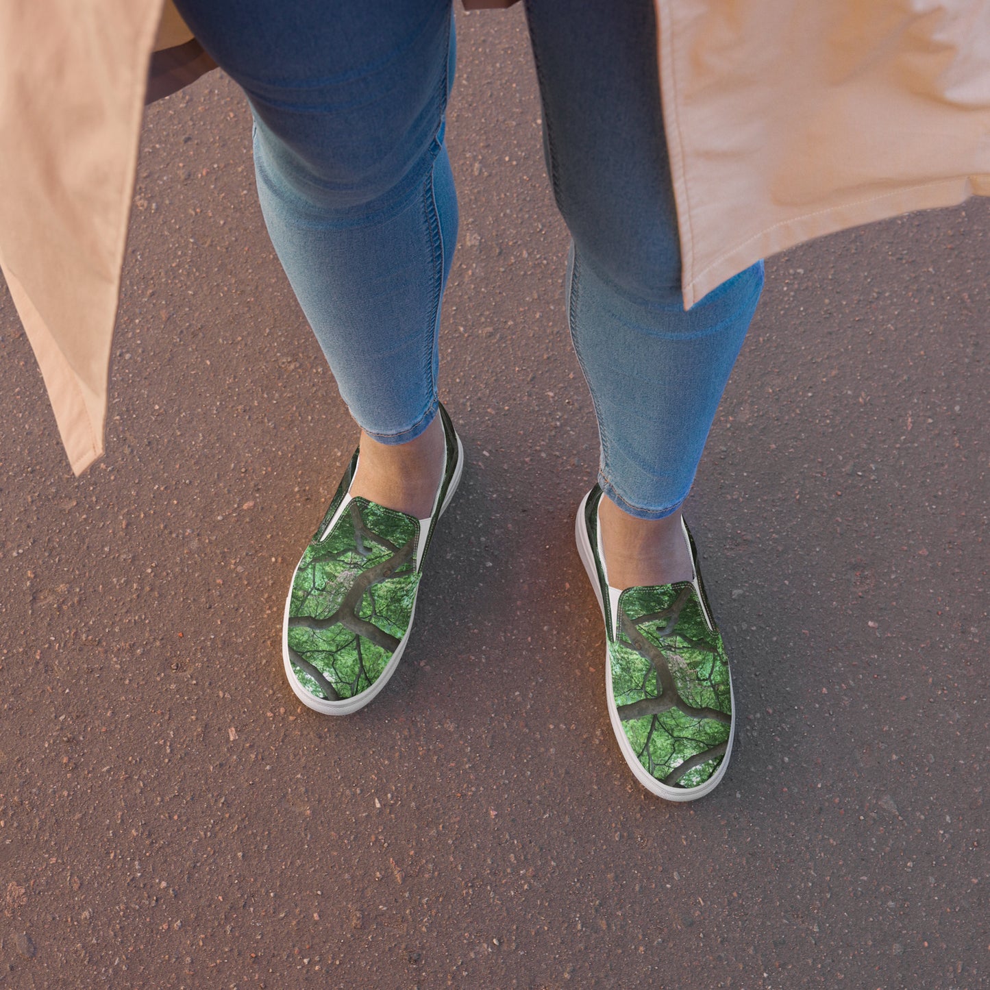 WOMEN'S SLIP-ON CANVAS SHOES : JAPANESE MAPLE